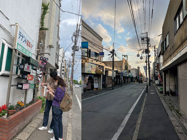 秋田市川反横町通り